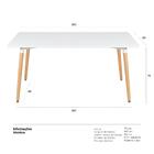 Mesa De Jantar Retangular Eames - 80 X 160 Cm - Branco