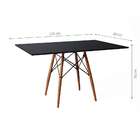 Mesa De Jantar Retangular Eiffel Wood Preta 120 Cm