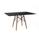 Mesa De Jantar Retangular Eiffel Wood Preta 120 Cm