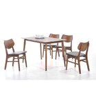 Mesa De Jantar Retangular Finlândia Nogueira 120 Cm