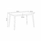 Mesa De Jantar Retangular Finlândia Preto