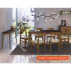 Mesa De Jantar Retangular Happy Preta E Garapa 160 Cm