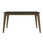 Mesa De Jantar Retangular Happy Preta E Garapa 160 Cm