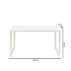 Mesa De Jantar Retangular Industrial 130 Cm - Branco