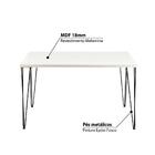 Mesa De Jantar Retangular Industrial 130 Cm C/pés Hairpin -