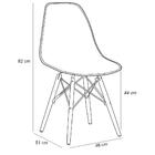 Mesa De Jantar Retangular Industrial 6 Cadeiras Eames Indy F0