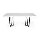 Mesa De Jantar Retangular Industrial 6 Lugares 200x90cm Atos