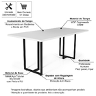 Mesa De Jantar Retangular Industrial 6 Lugares 200x90cm Atos