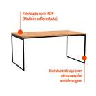 Mesa De Jantar Retangular Industrial Stanford Carvalho E Pret