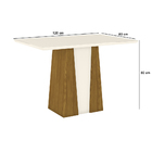Mesa De Jantar Retangular Karla 120 Cm Nature E Off White Can