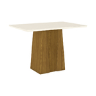 Mesa De Jantar Retangular Karla 120 Cm Nature E Off White Can
