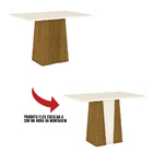 Mesa De Jantar Retangular Karla 120 Cm Nature E Off White Can