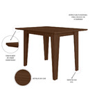 Mesa De Jantar Retangular Kate Amêndoa