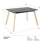 Mesa De Jantar Retangular Leda - 80 X 120 Cm - Preto