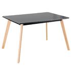 Mesa De Jantar Retangular Leda - 80 X 120 Cm - Preto