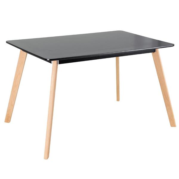 Mesa De Jantar Retangular Leda - 80 X 120 Cm - Preto