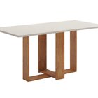 Mesa De Jantar Retangular Linz 1,60x80 Com 6 Cadeiras Sicilia