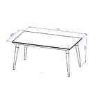 Mesa De Jantar Retangular Liv Branca E Natural 160 Cm