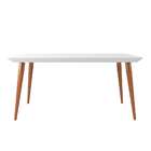 Mesa De Jantar Retangular Liv Branca E Natural 160 Cm