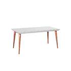 Mesa De Jantar Retangular Liv Branca E Natural 160 Cm