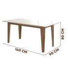 Mesa De Jantar Retangular Liz Carvalho E Off White