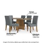 Mesa De Jantar Retangular Lótus 6 Cadeiras Freijó Com Cinza