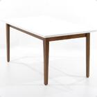 Mesa De Jantar Retangular Luiza 160cm Branca Com 4 Cadeiras E