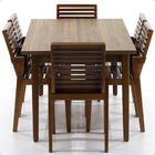 Mesa De Jantar Retangular Luiza 160cm Natural Com 6 Cadeiras