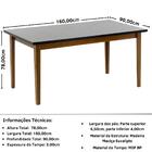 Mesa De Jantar Retangular Luiza 160cm Preta Com 4 Cadeiras Es