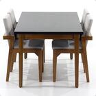 Mesa De Jantar Retangular Luiza 160cm Preta Com 4 Cadeiras Es