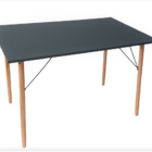 Mesa De Jantar Retangular Madeira Mdf - 80 X 1,20cm Cinza