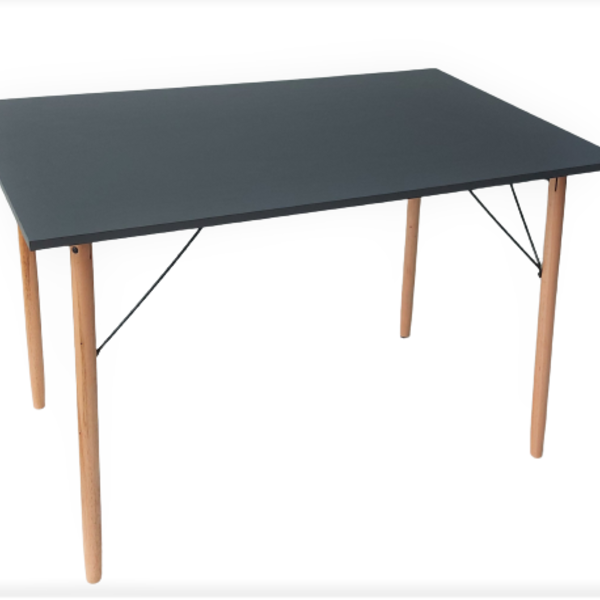 Mesa De Jantar Retangular Madeira Mdf - 80 X 1,20cm Cinza