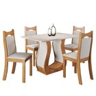 Mesa De Jantar Retangular Meiry 1,20x80 Com 4 Cadeiras Dalas