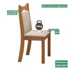 Mesa De Jantar Retangular Meiry 1,20x80 Com 4 Cadeiras Dalas