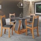 Mesa De Jantar Retangular Meiry 1,20x80 Com 4 Cadeiras Dalas