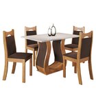 Mesa De Jantar Retangular Meiry 1,20x80 Com 4 Cadeiras Dalas