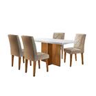 Mesa De Jantar Retangular Nazca Off White E Imbuia