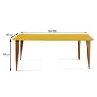 Mesa De Jantar Retangular Olivia Amarela 160 Cm