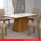 Mesa De Jantar Retangular Pampulha Serigrafado Imbuia Mel E B