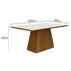 Mesa De Jantar Retangular Pampulha Serigrafado Imbuia Mel E B