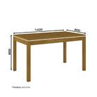Mesa De Jantar Retangular Para 6 Cadeiras 140cm Henn Chan Nat