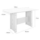 Mesa De Jantar Retangular Para 6 Lugares 67x155cm Milano 4150