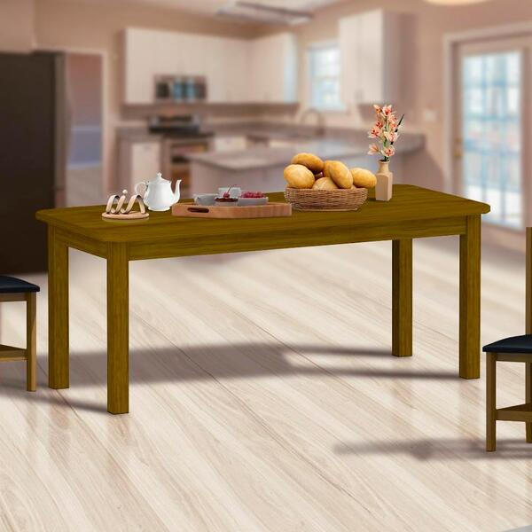 Mesa De Jantar Retangular Para 8 Lugares Madeira Maciça Safir