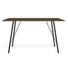 Mesa De Jantar Retangular Paraty Amêndoa E Preta 120 Cm