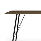 Mesa De Jantar Retangular Paraty Amêndoa E Preta 120 Cm