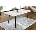 Mesa De Jantar Retangular Paraty Branca E Preta 140 Cm