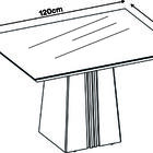 Mesa De Jantar Retangular Paris Com Tampo De Madeira Chanfrad