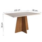 Mesa De Jantar Retangular Passion 1,20m 4 Lugares Tampo Off W