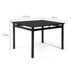 Mesa De Jantar Retangular Riviera Preta 120 Cm