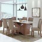 Mesa De Jantar Retangular Rock Imbuia E Off White 170 Cm